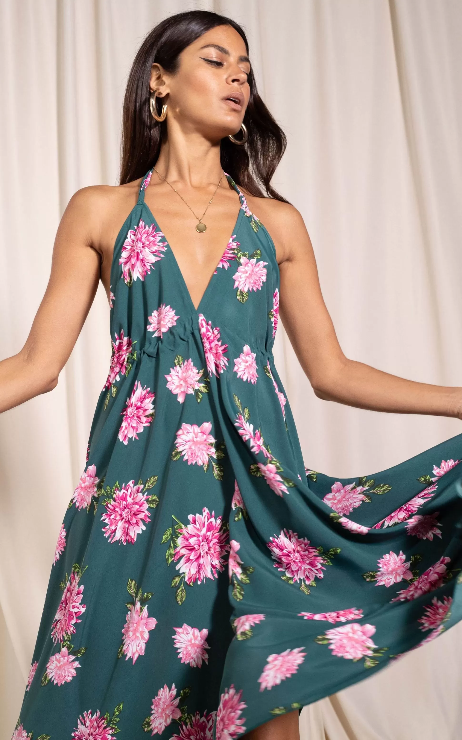 Dresses*Dancing Leopard Boho Maxi Dress In Dahlia