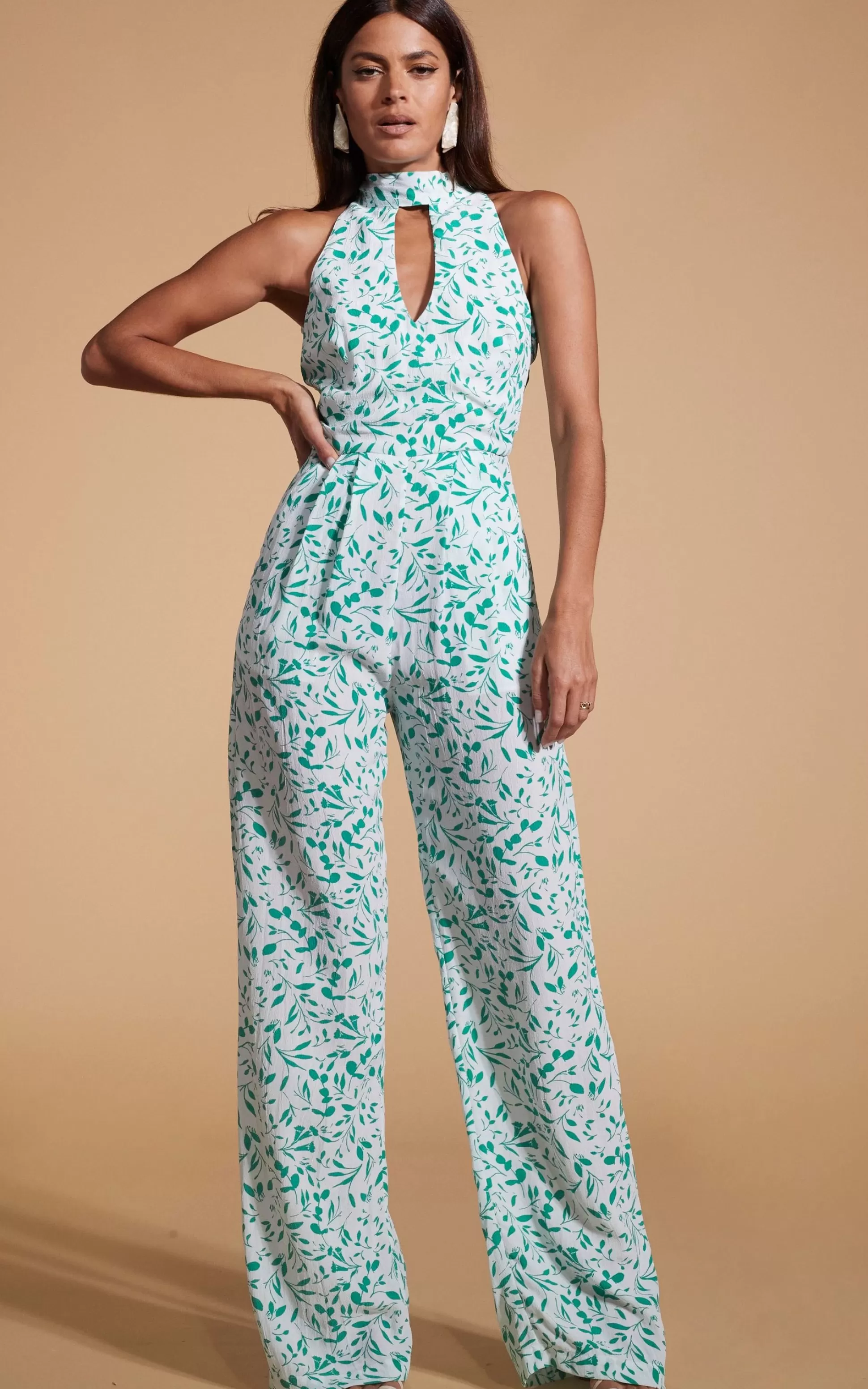 Jumpsuits*Dancing Leopard Cypress Jumpsuit In Green Leaf