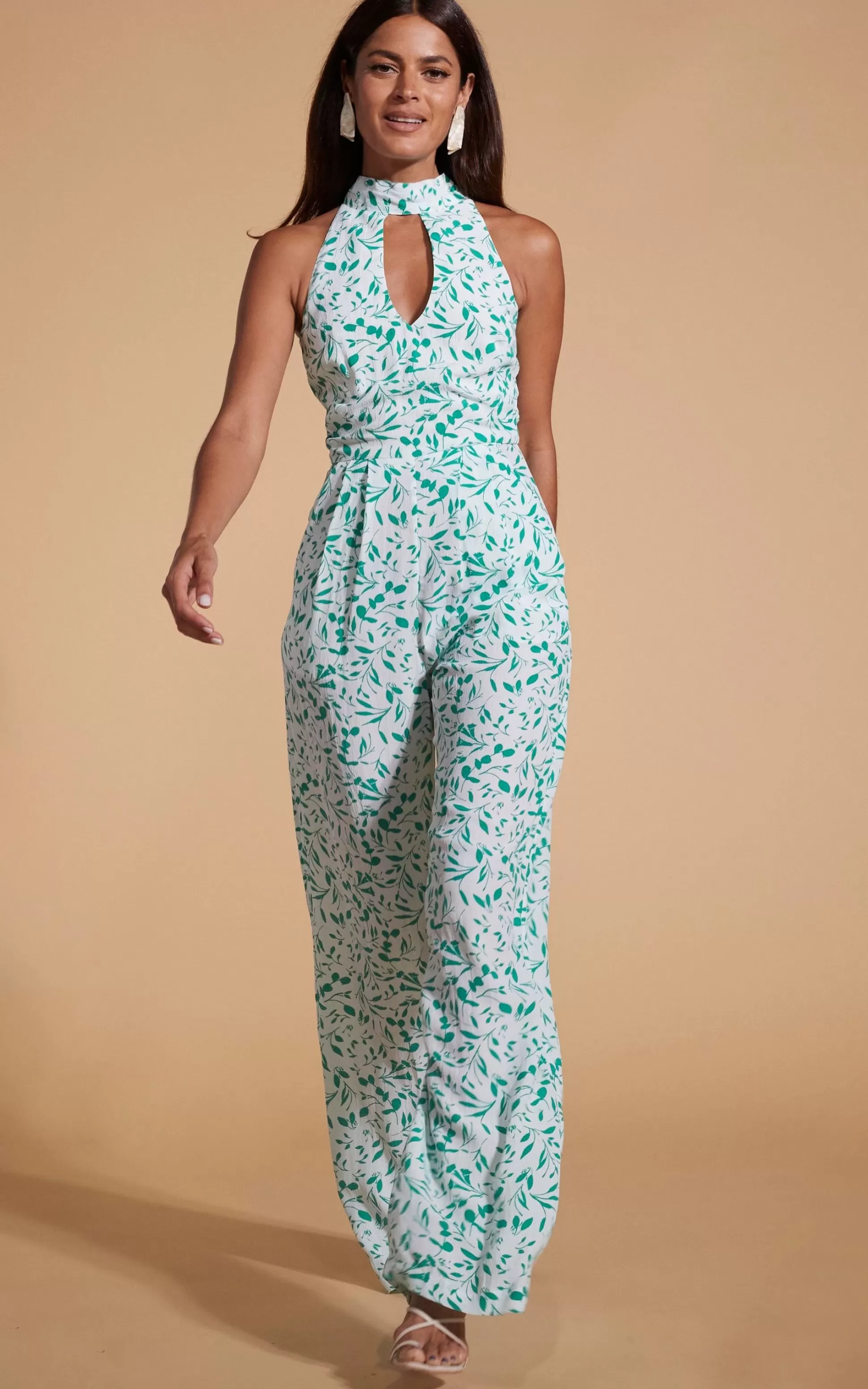 Jumpsuits*Dancing Leopard Cypress Jumpsuit In Green Leaf