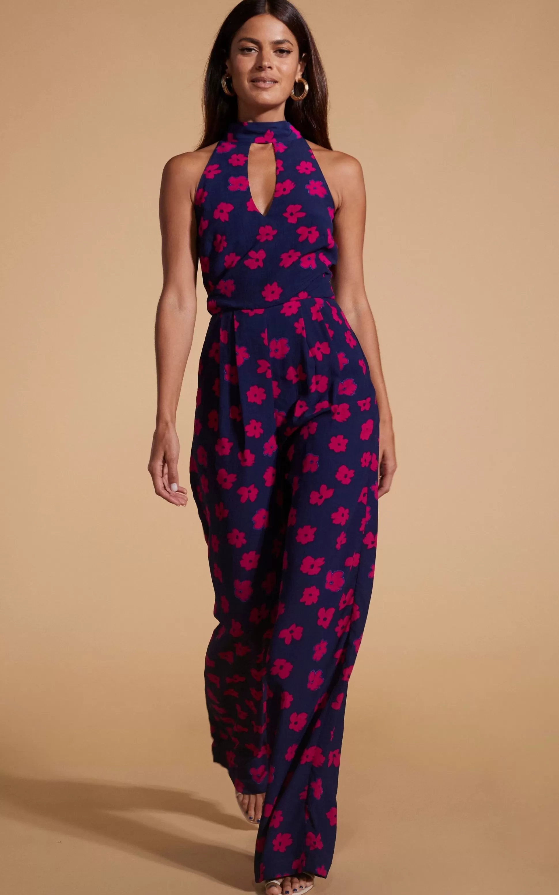 Jumpsuits*Dancing Leopard Cypress Jumpsuit In Pink Daisy