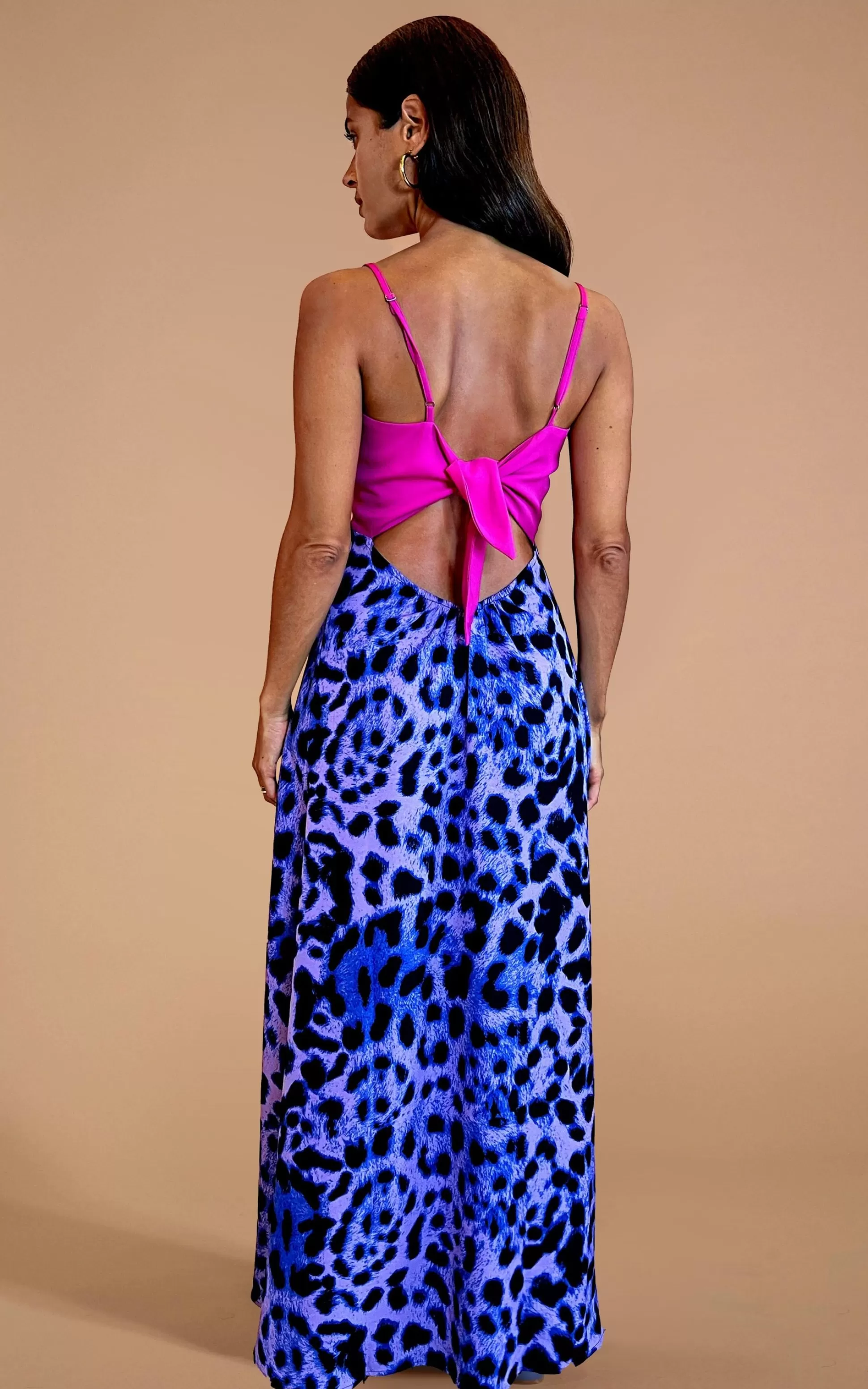 Dresses*Dancing Leopard Florence Dress In Magenta And Lilac Leopard Mix