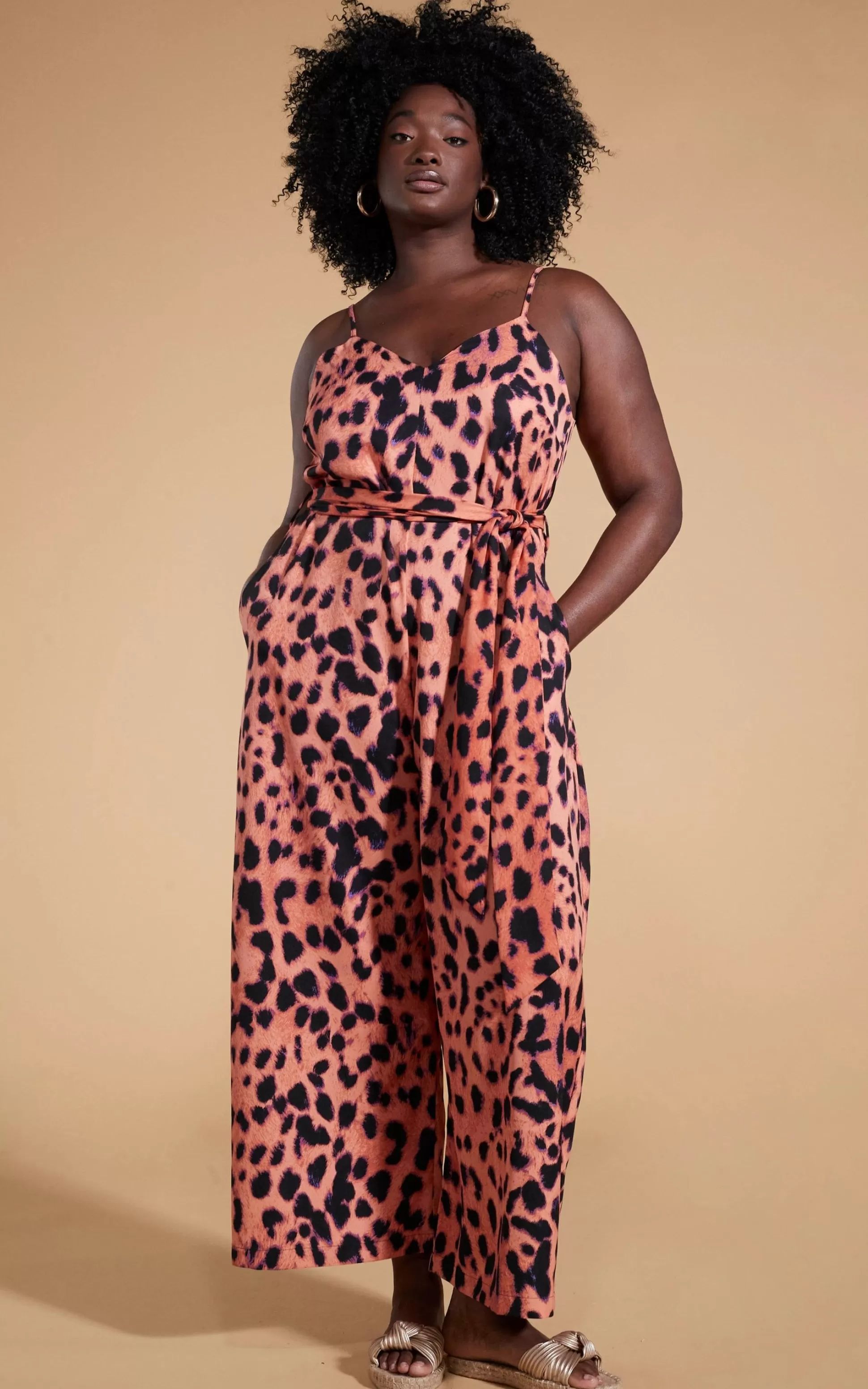 Jumpsuits*Dancing Leopard Gabriella Jumpsuit In Plorange Leopard