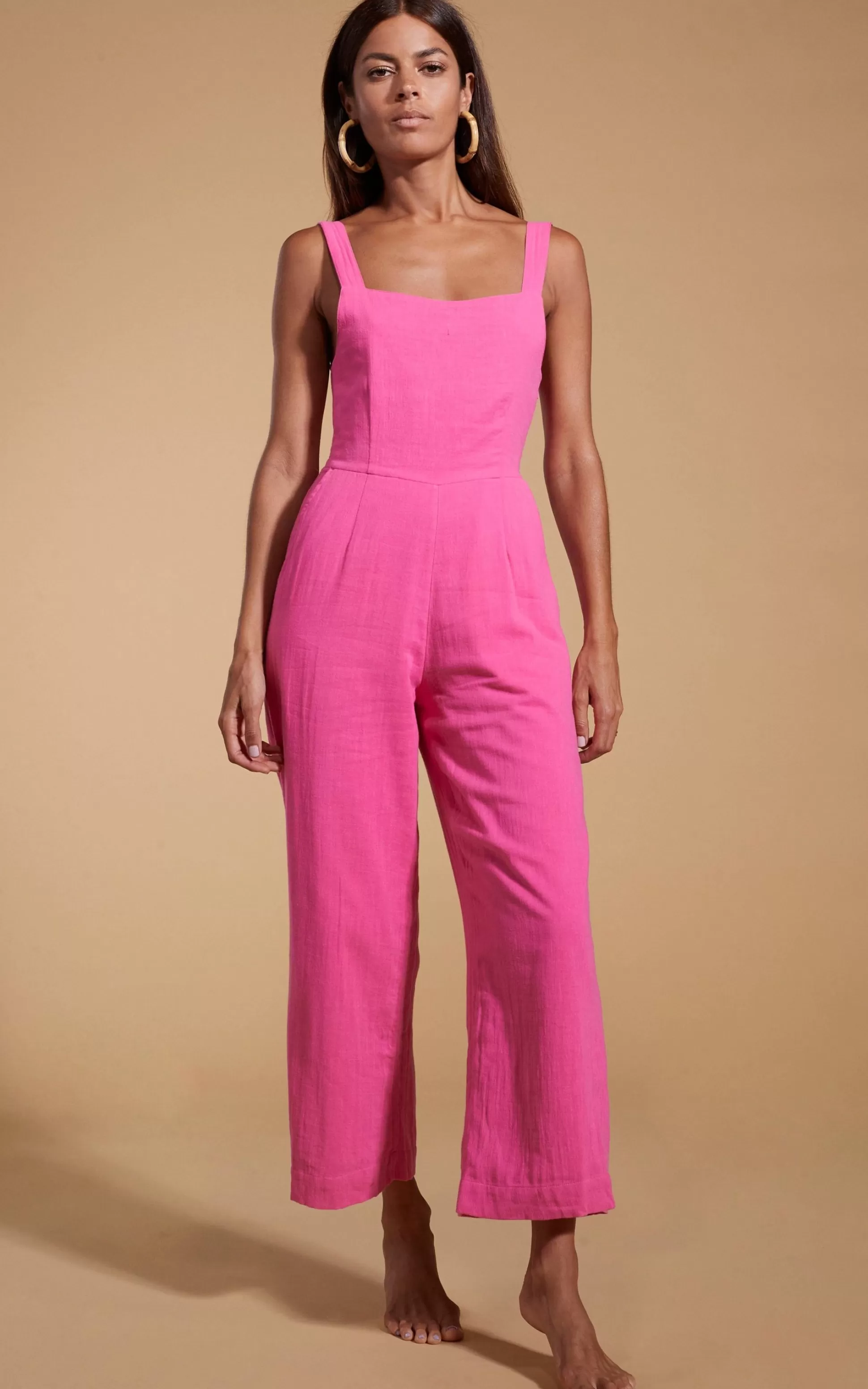 Jumpsuits*Dancing Leopard Halo Kimani Twist Back Jumpsuit In Magenta