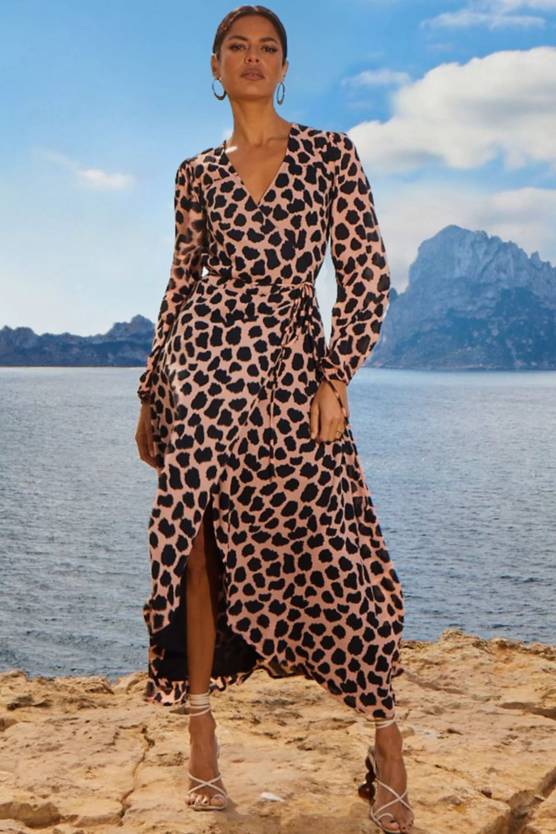 Dresses*Dancing Leopard Jagger Maxi Dress In Beige Cloud