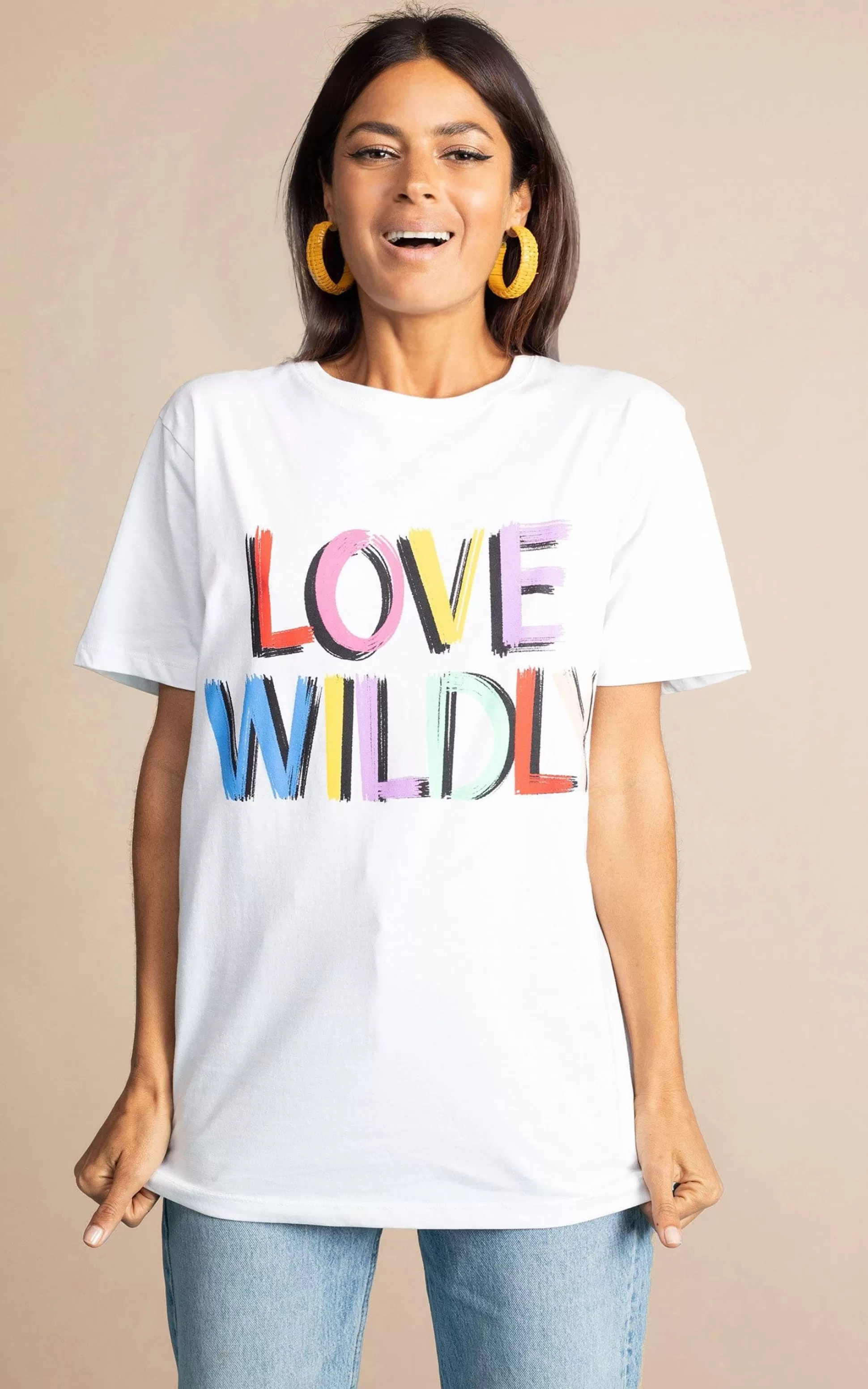 Tops*Dancing Leopard Love Wildly Charity T-Shirt For Shelter