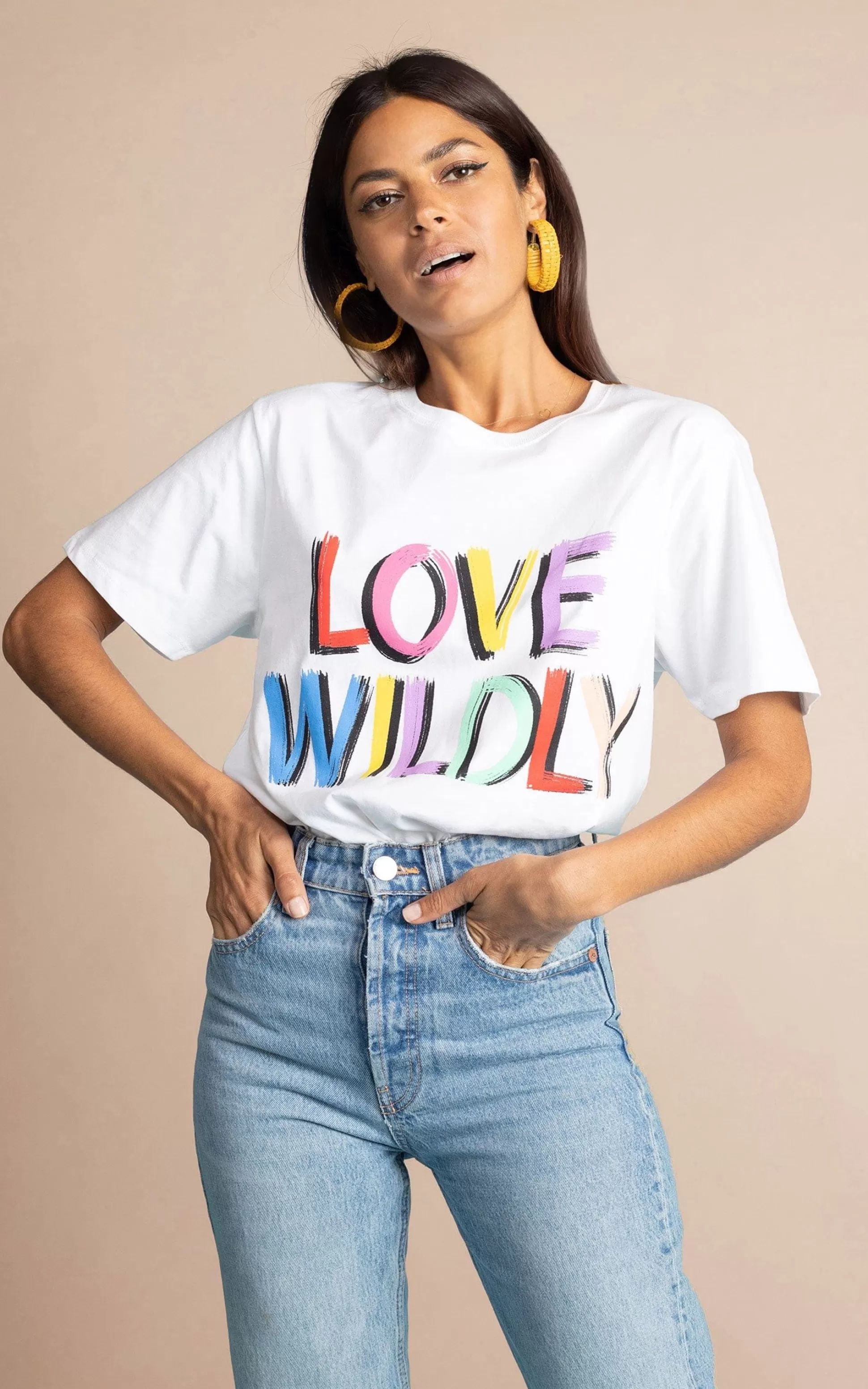 Tops*Dancing Leopard Love Wildly Charity T-Shirt For Shelter