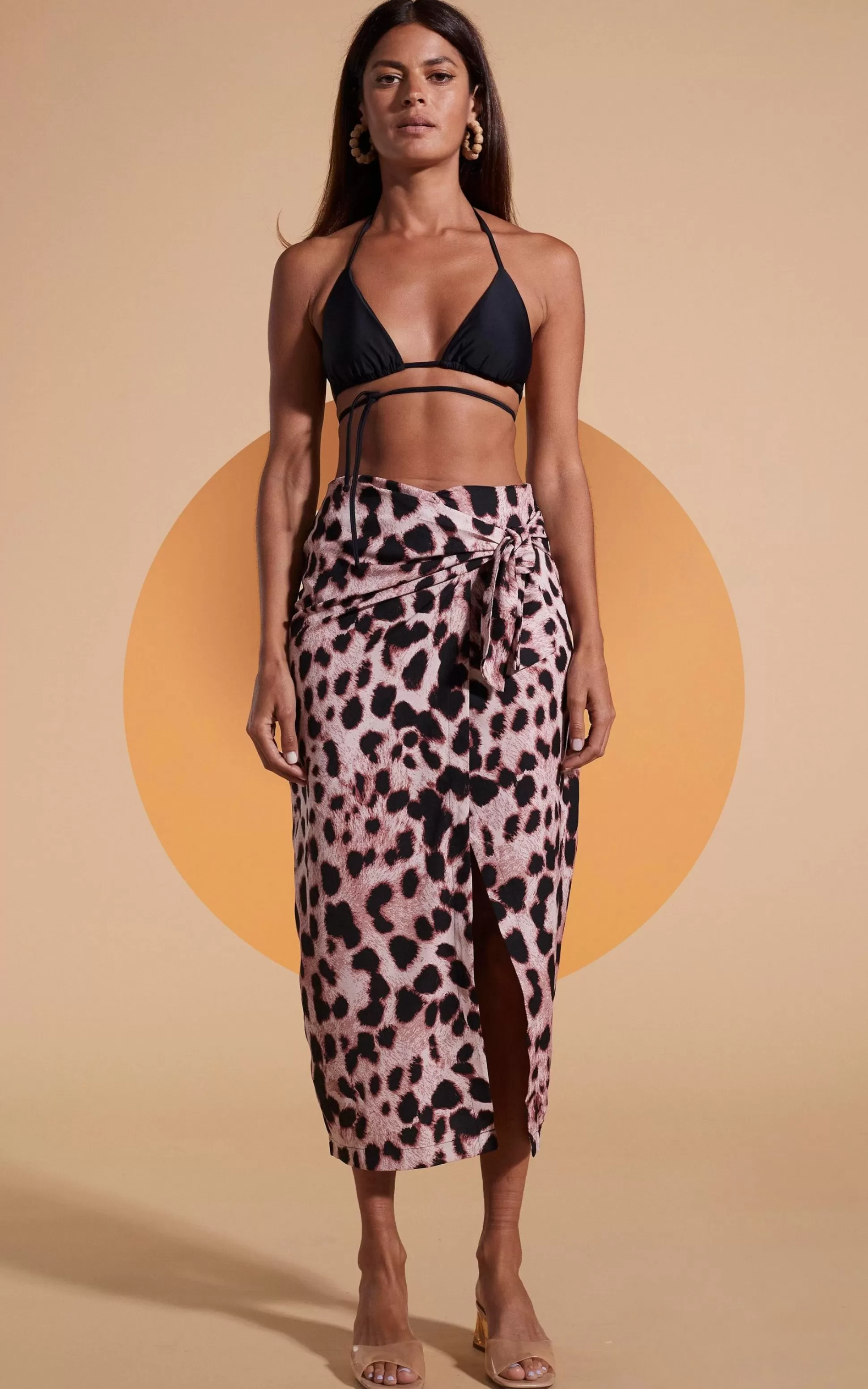 Skirts*Dancing Leopard River Skirt In Blush Leopard