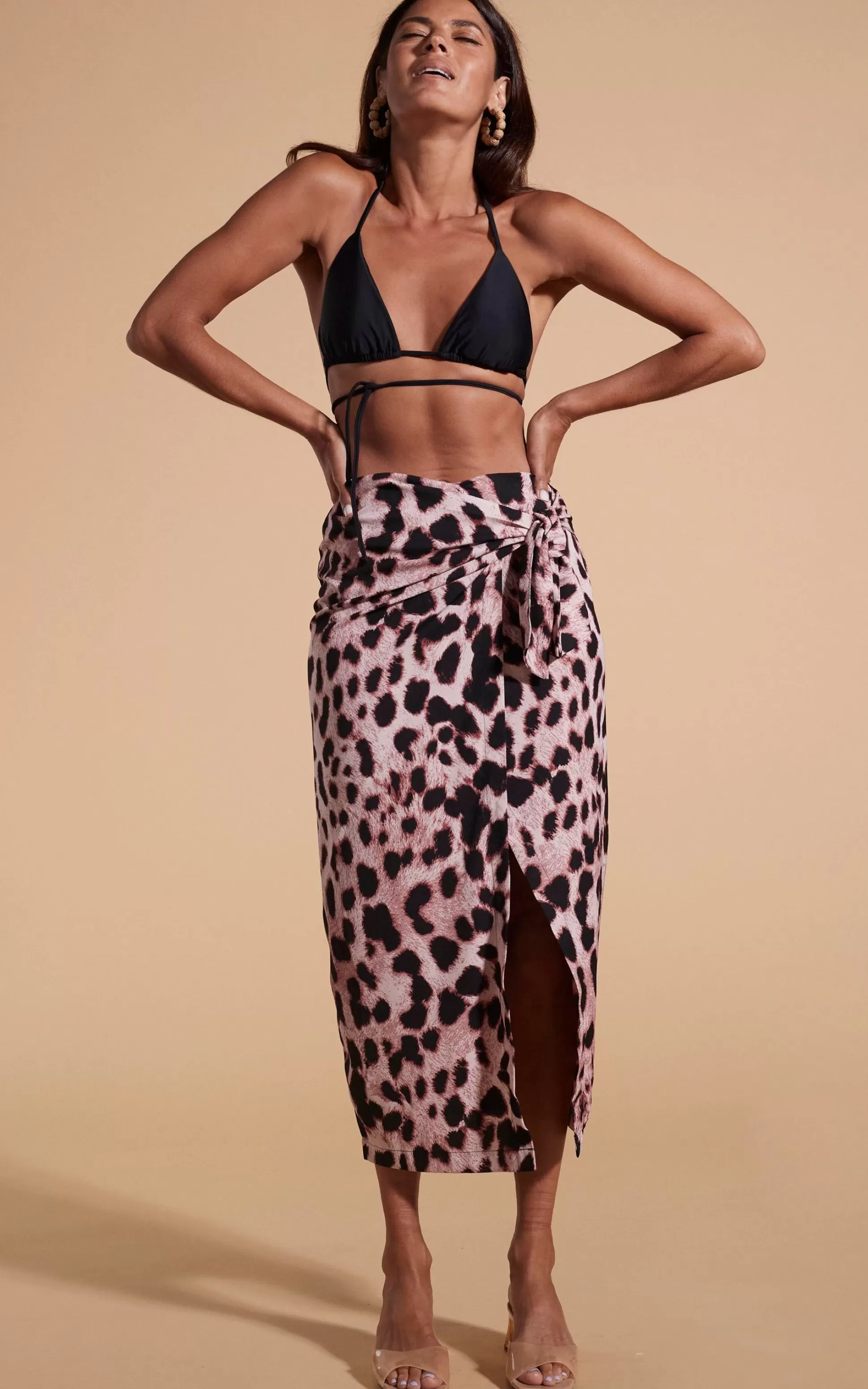 Skirts*Dancing Leopard River Skirt In Blush Leopard