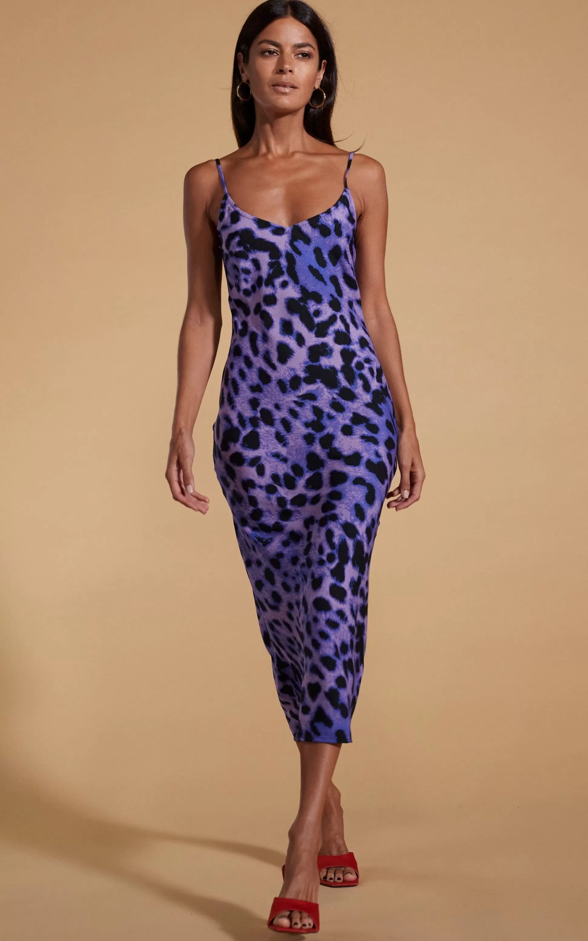 Dresses*Dancing Leopard Sienna Midaxi Dress In Lilac Leopard