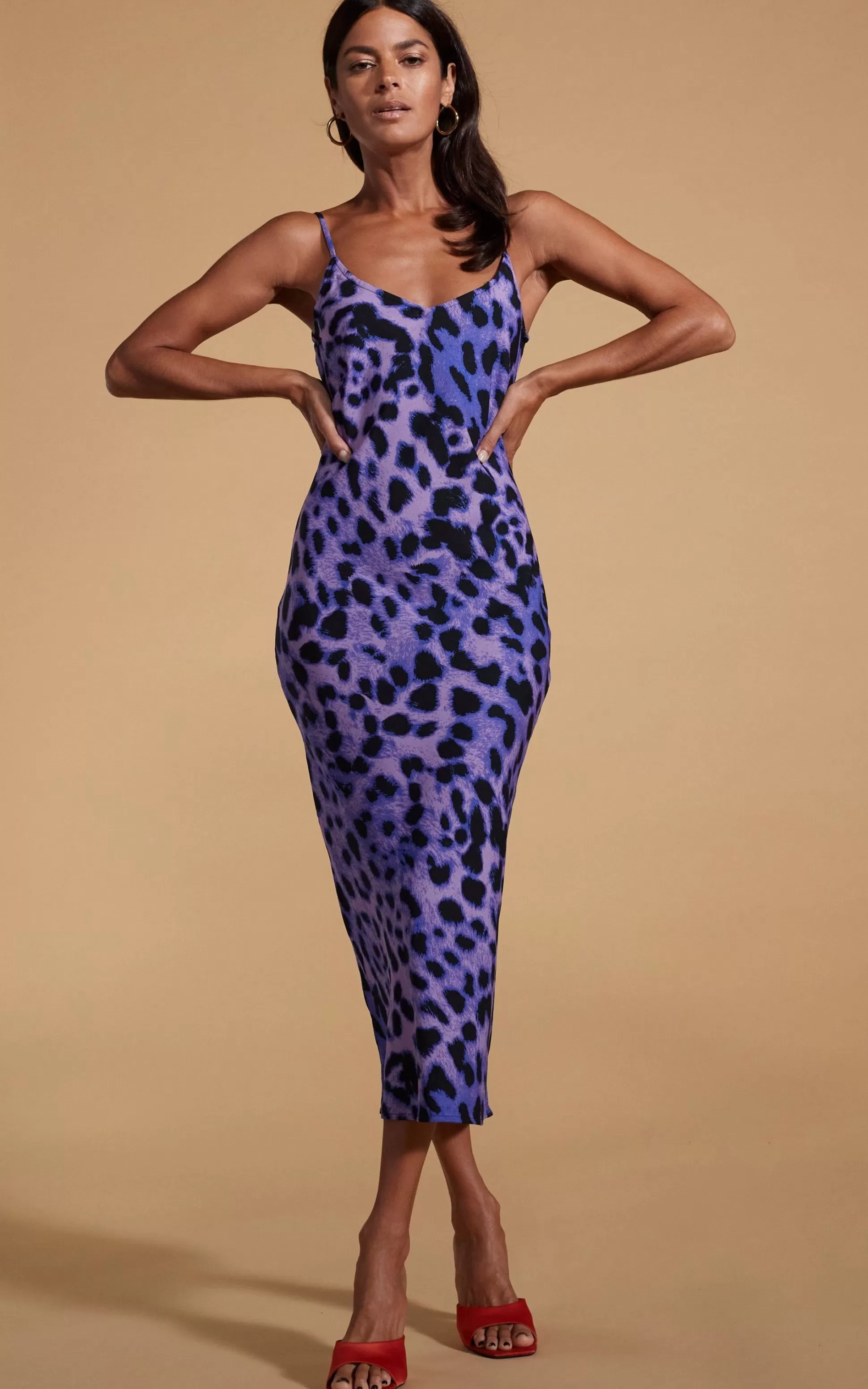 Dresses*Dancing Leopard Sienna Midaxi Dress In Lilac Leopard